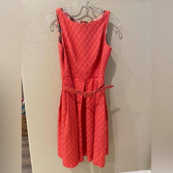 Muse Orange Coral Retro Dress Size 6 - Picture 1 of 4